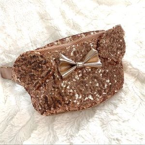DISNEY LOUNGEFLY ROSE GOLD FANNY PACK